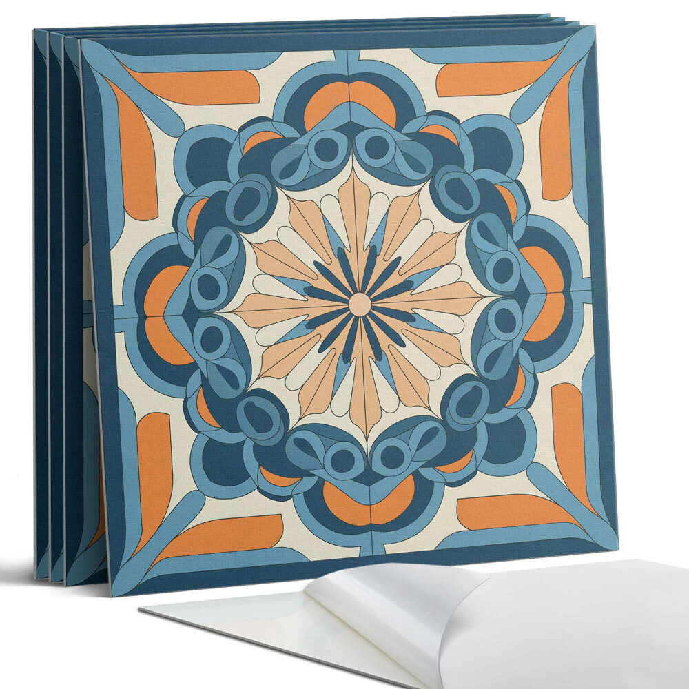 Dekorativní panel na zeď kvadratový Mandalový vzor s květinovým motivem