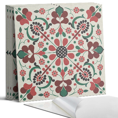 Nástěnný panel Květinový vzor se symetrií