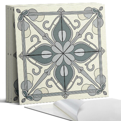 Dekorativní panel na zeď kvadratový Květinový vzor s ornamenty