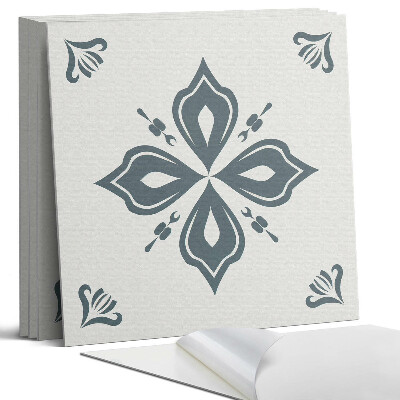 Dekorativní panel na zeď kvadratový Květinový motiv v kříži