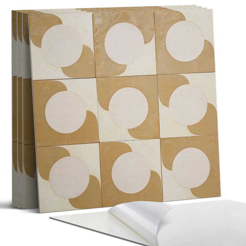 Dekorativní panel na zeď kvadratový Geometrické kruhy a oblouky