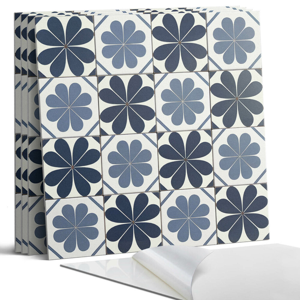 Pvc obkladový panel Květinový vzor na dlaždicích