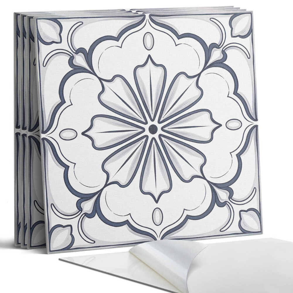 Dekorativní panel na zeď kvadratový Květinový vzor na dlaždici