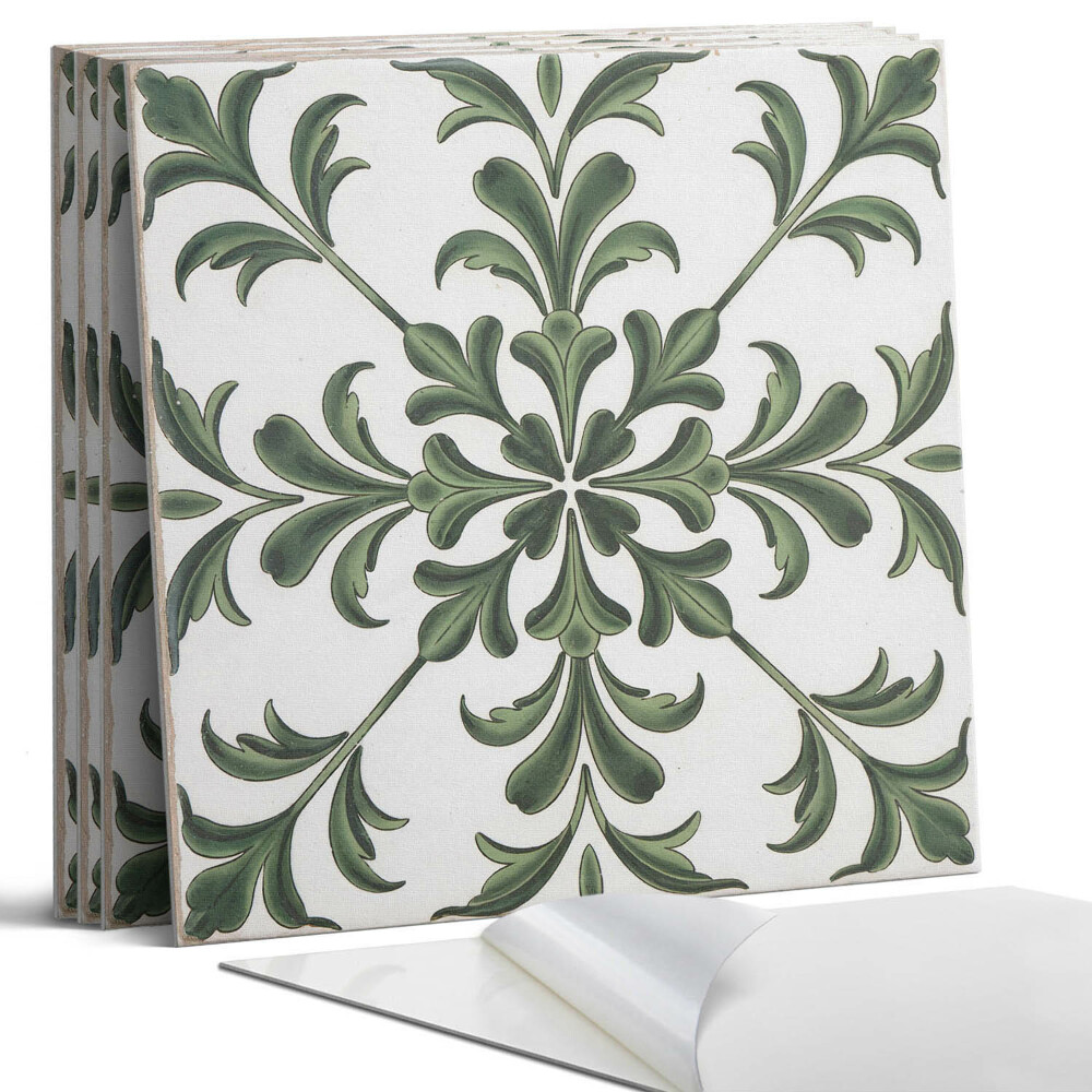 Dekorativní panel na zeď kvadratový Rostlinný motiv na dlaždici