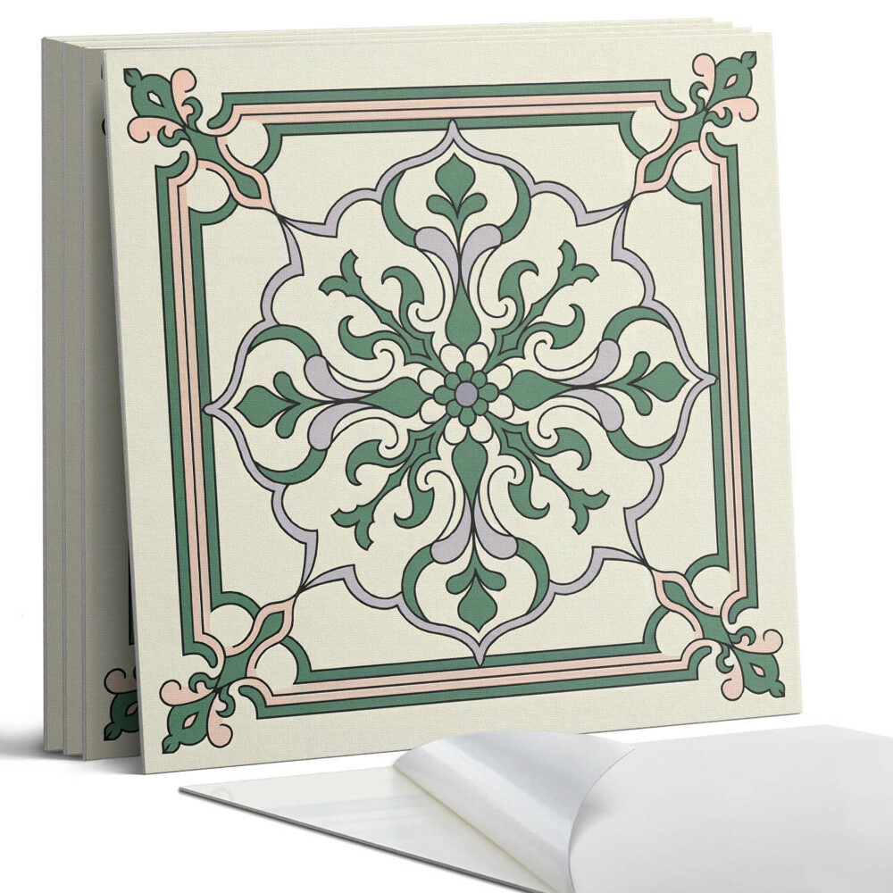 Dekorativní panel na zeď kvadratový Květinový vzor s ornamenty