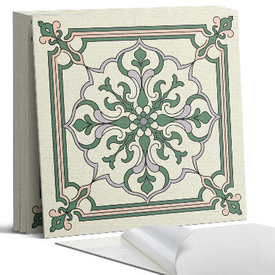 Dekorativní panel na zeď kvadratový Květinový vzor s ornamenty