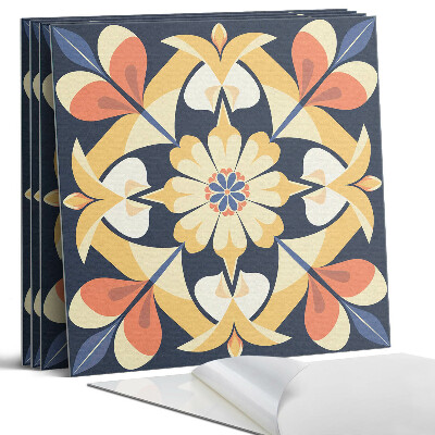 Dekorativní panel na zeď kvadratový Květinový vzor mandaly