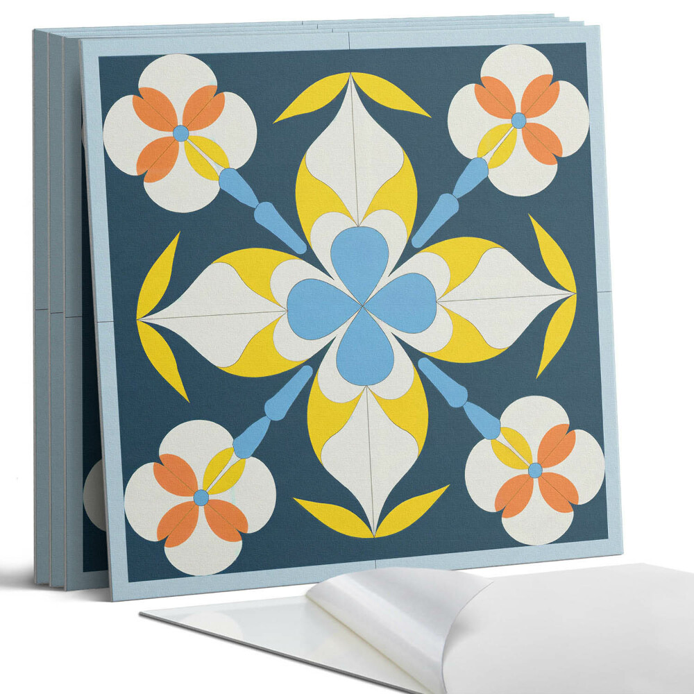 Dekorativní panel na zeď kvadratový Květinový vzor na pozadí