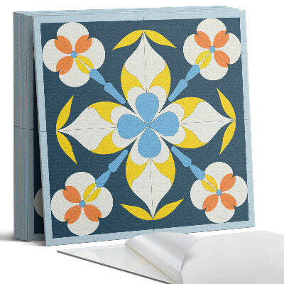 Dekorativní panel na zeď kvadratový Květinový vzor na pozadí