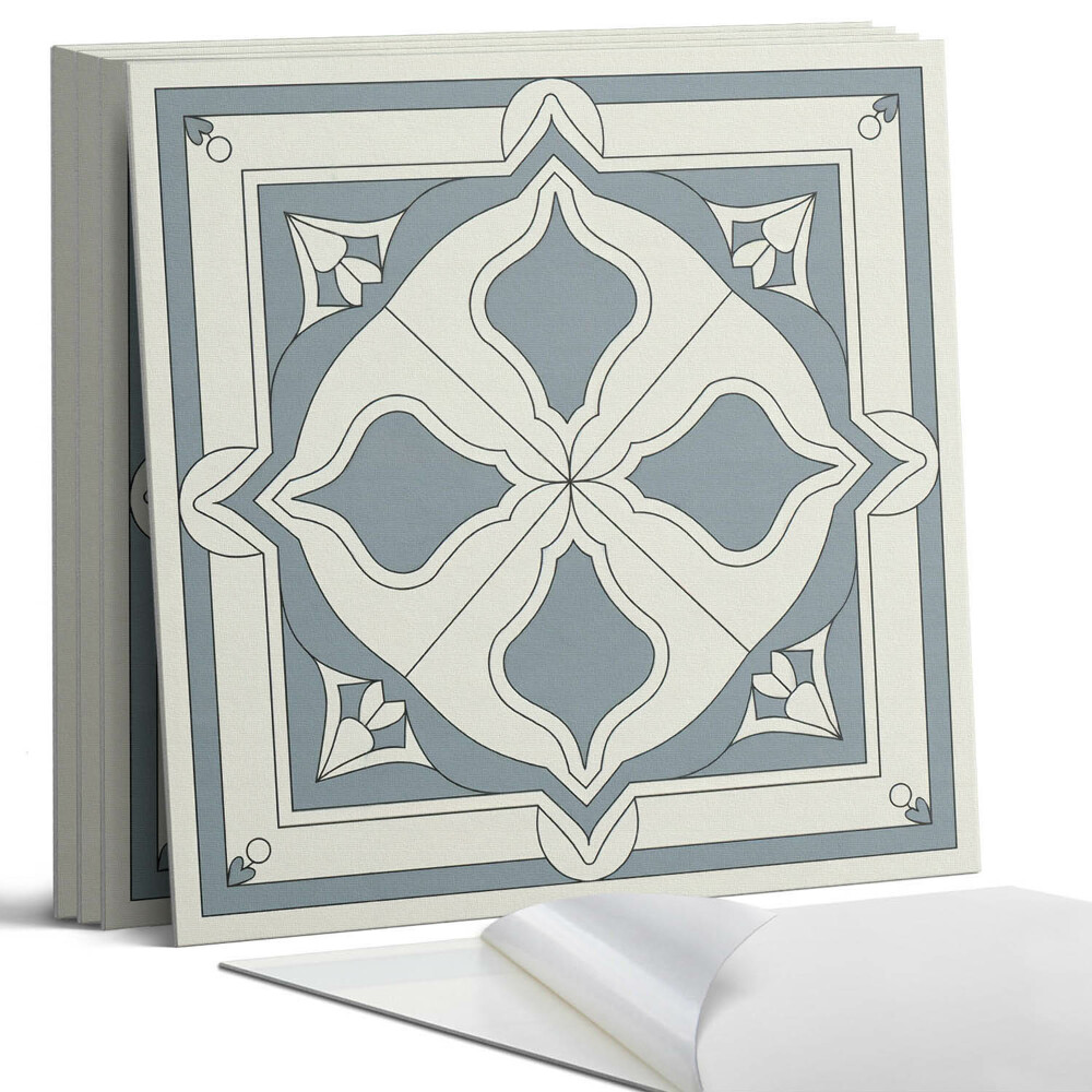 Dekorativní panel na zeď kvadratový Květinový vzor na dlaždicích