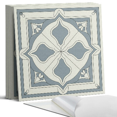 Dekorativní panel na zeď kvadratový Květinový vzor na dlaždicích