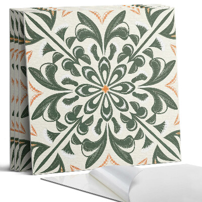 Dekorativní panel na zeď kvadratový Květinový vzor s listy