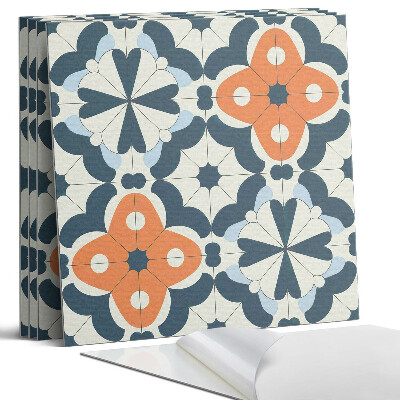 Nástěnný panel Květinový vzor v dlaždicích