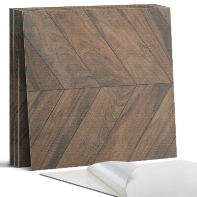 Dekorativní panel na zeď kvadratový Vzor rybí kosti na desce