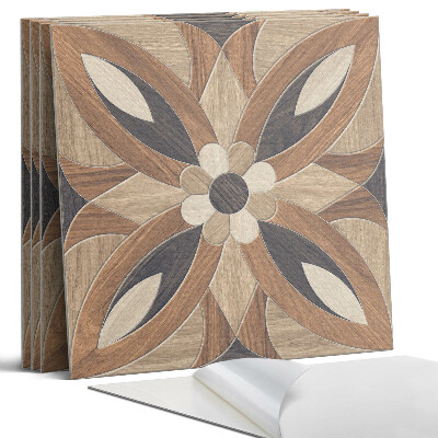 Pvc obkladový panel Květinový vzor ze dřeva