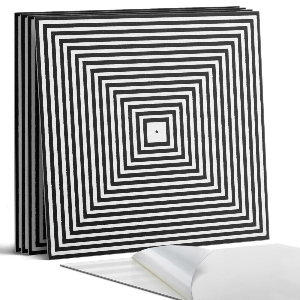 Nástěnný panel Soustředné čáry ve čtvercích