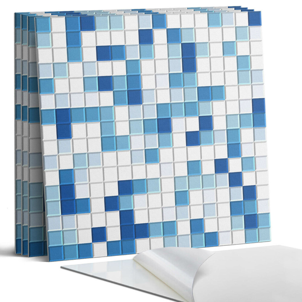 Dekorativní panel na zeď kvadratový Mozaika v odstínech modré