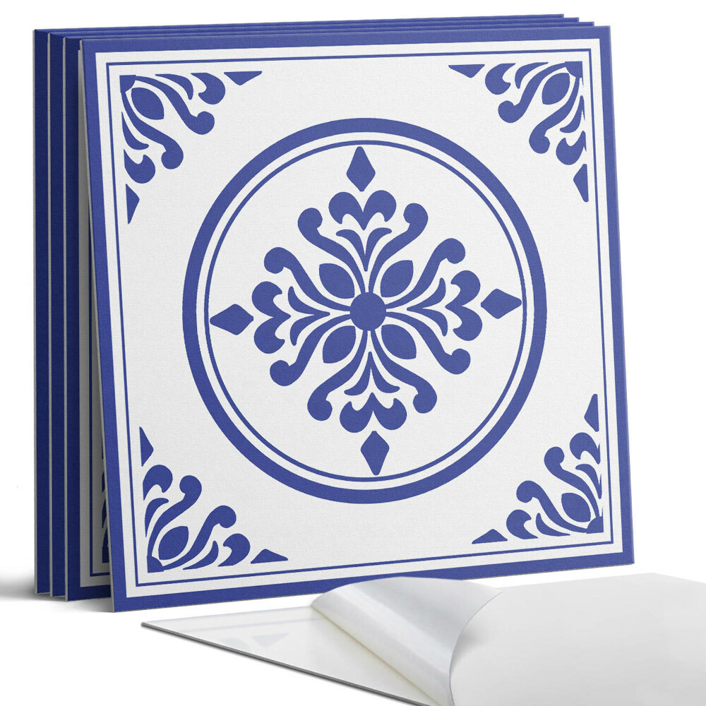 Nástěnný panel Vzor s kruhy a květinami