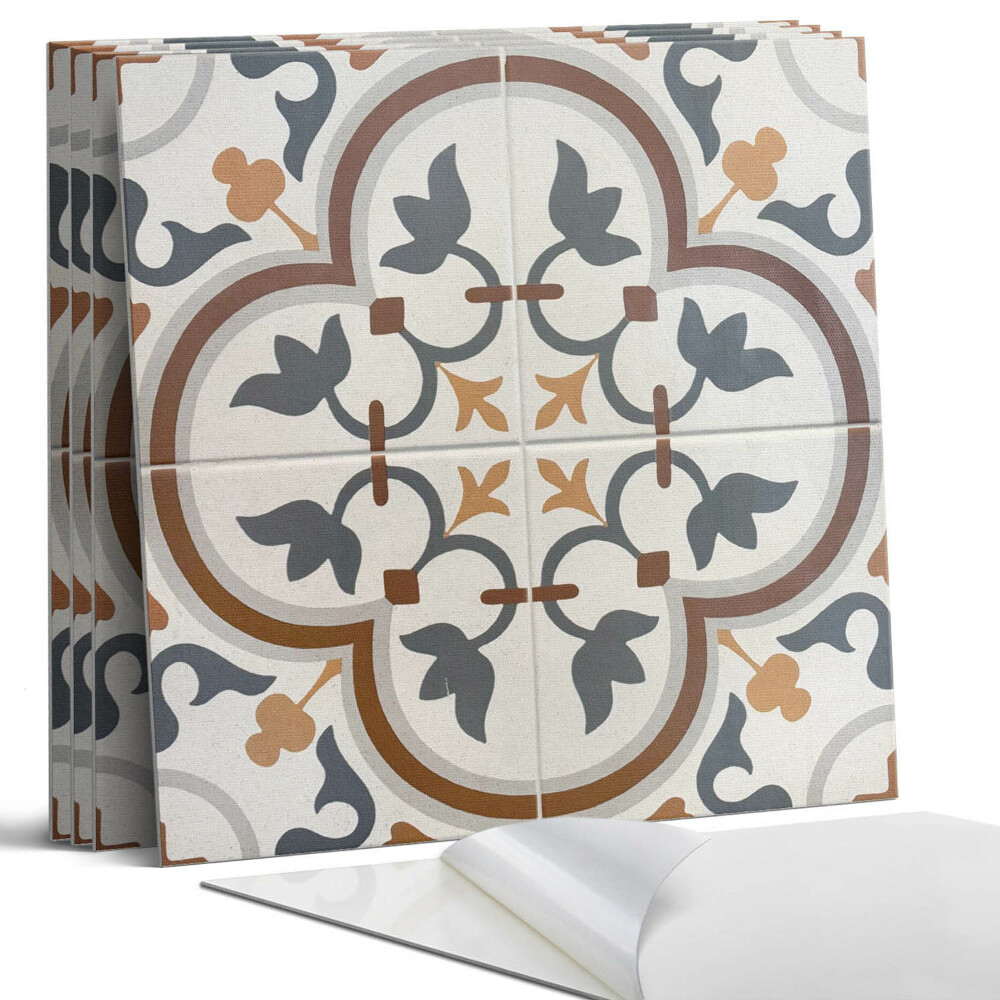 Dekorativní panel na zeď kvadratový Kostkovaný květinový vzor