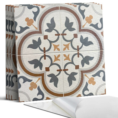 Dekorativní panel na zeď kvadratový Kostkovaný květinový vzor