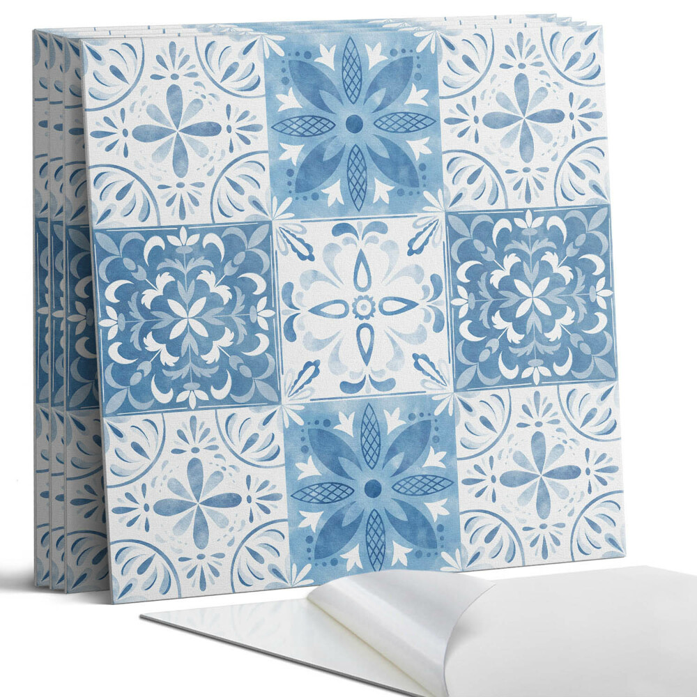 Pvc obkladový panel Květinový vzor v dlaždicích