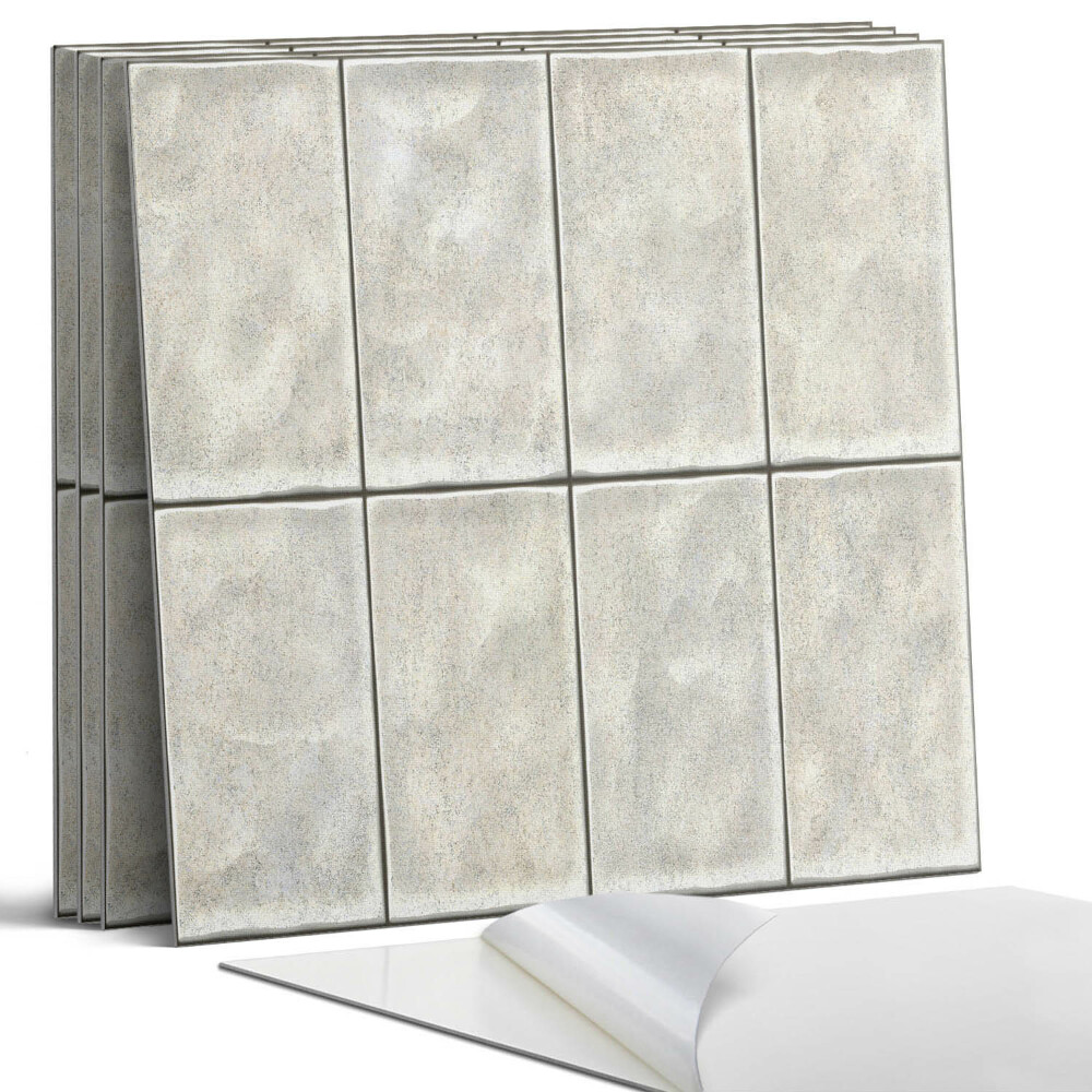 Pvc obkladový panel Světlé 3D vertikální dlaždice