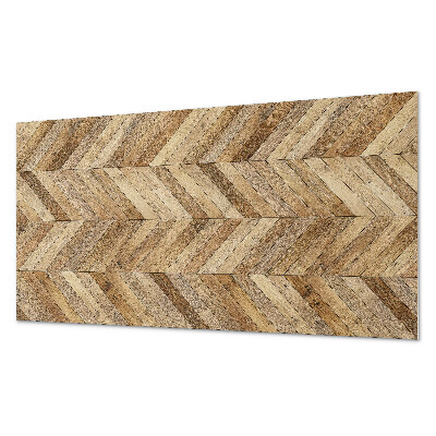 Pvc panel do koupelny Vzor rybí kosti ze dřeva