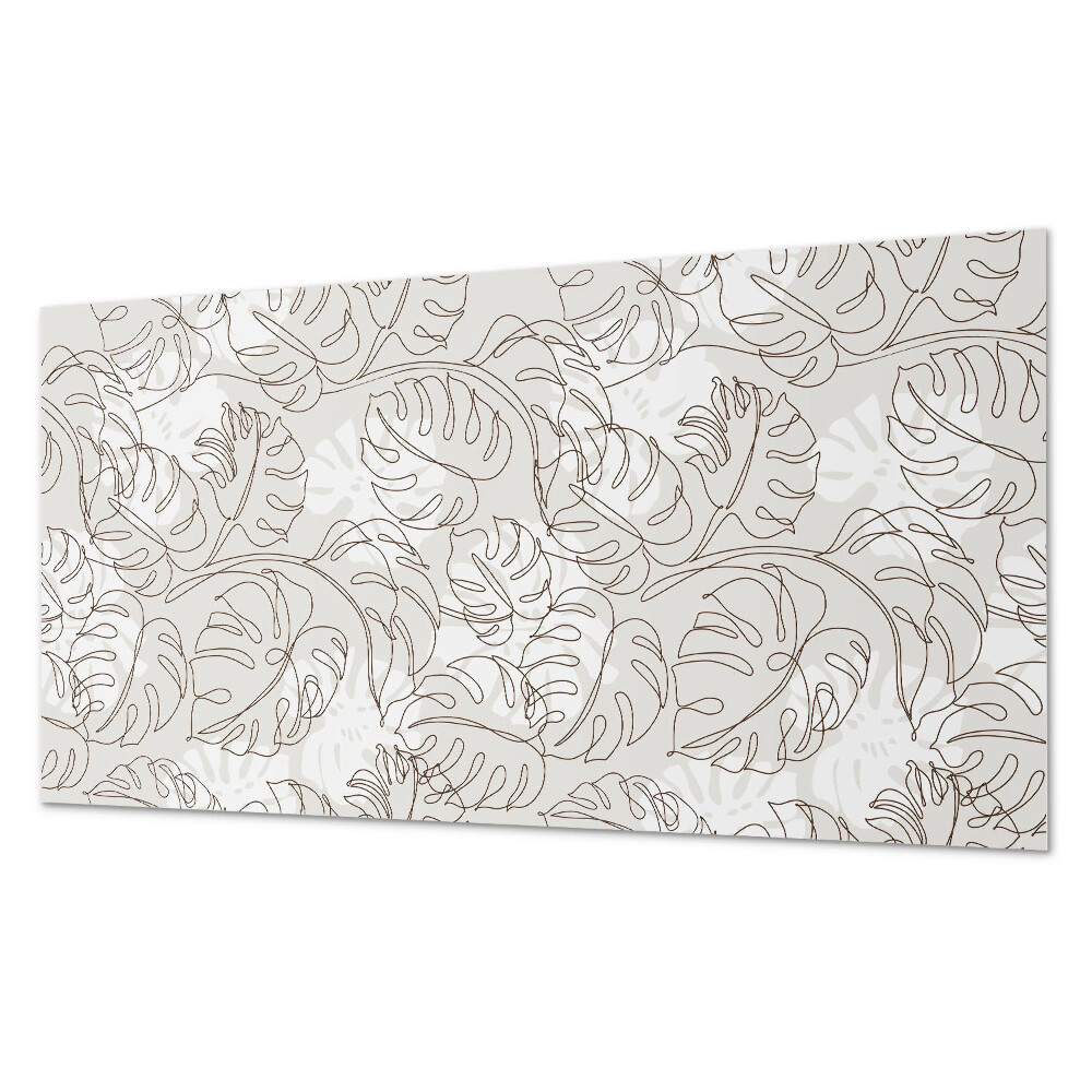 Pvc panel do koupelny Listový vzor v přímých liniích