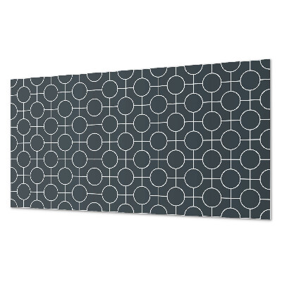 Dekorativní panel na zeď Vzor kruhů a čar v geometrii