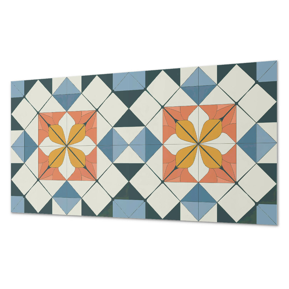 Obkladový panel Květinový motiv v geometrických tvarech