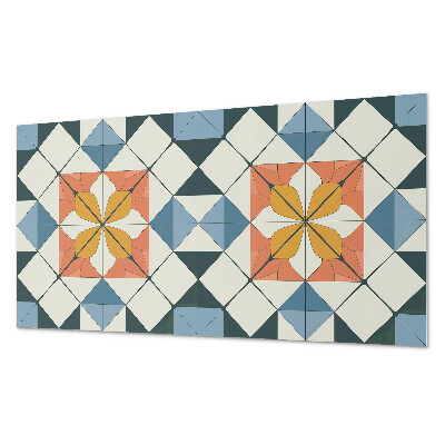 Obkladový panel Květinový motiv v geometrických tvarech