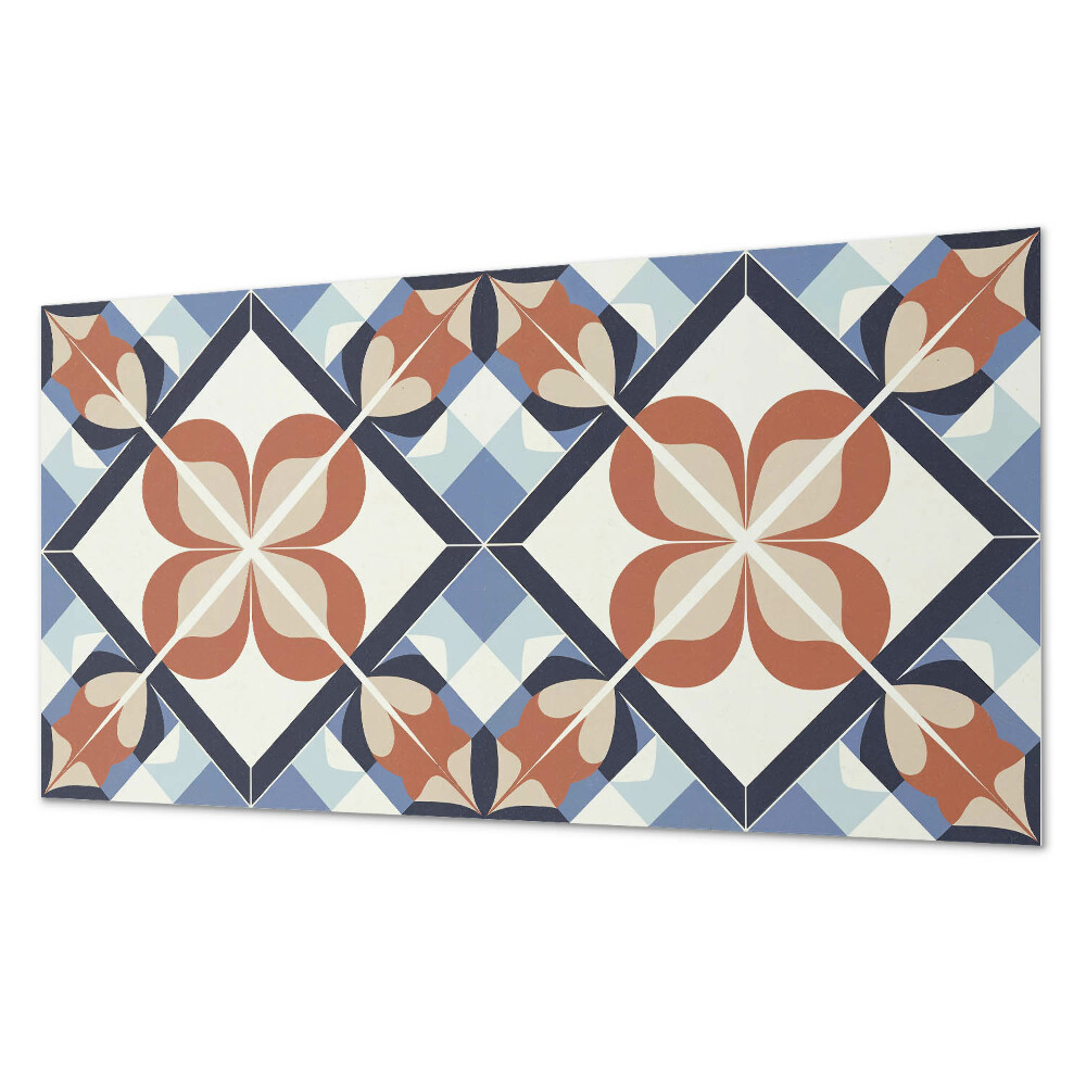 Dekorativní panel na zeď Květinový vzor v symetrických tvarech