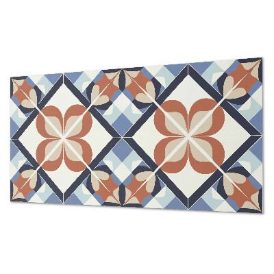 Dekorativní panel na zeď Květinový vzor v symetrických tvarech