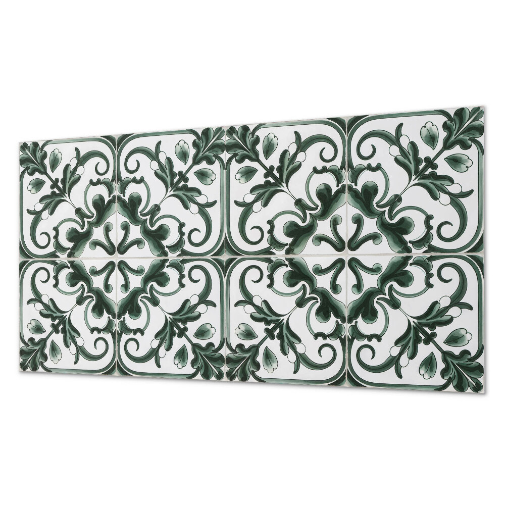 Pvc panel do koupelny Rostlinné čtverce v geometrickém stylu