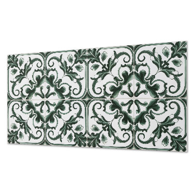 Pvc panel do koupelny Rostlinné čtverce v geometrickém stylu