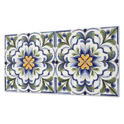 Pvc panel do koupelny Květinový motiv v keramickém stylu