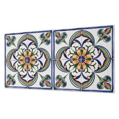 Obkladový panel Květinový motiv na dlaždici