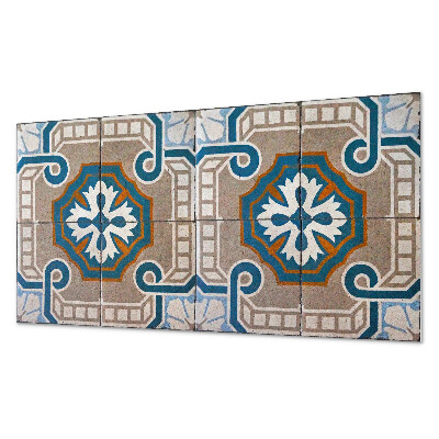 Pvc panel do koupelny Mozaikový vzor s ozdobnými motivy