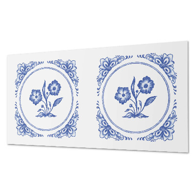 Dekorativní panel na zeď Květinový motiv v kruhu