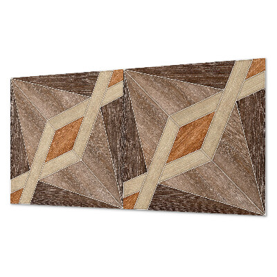 Dekorativní panel na zeď Geometrický vzor z přírodního dřeva
