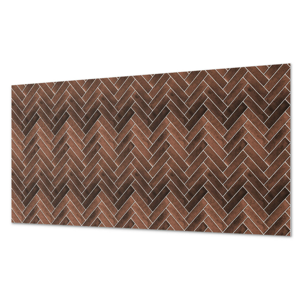 Pvc panel do koupelny Vzor rybí kosti s dřevěnými akcenty