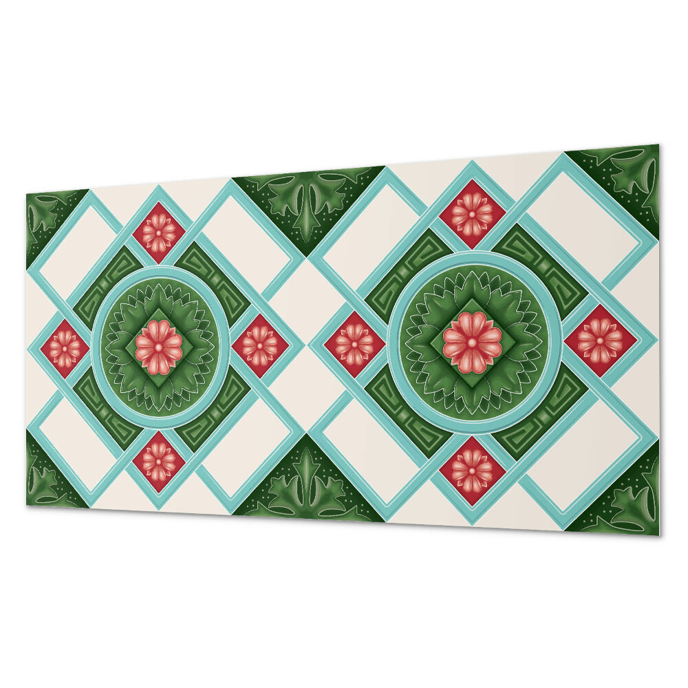 Obkladový panel Květinový motiv v kosočtvercovém aranžmá