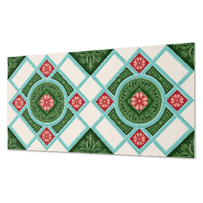 Obkladový panel Květinový motiv v kosočtvercovém aranžmá