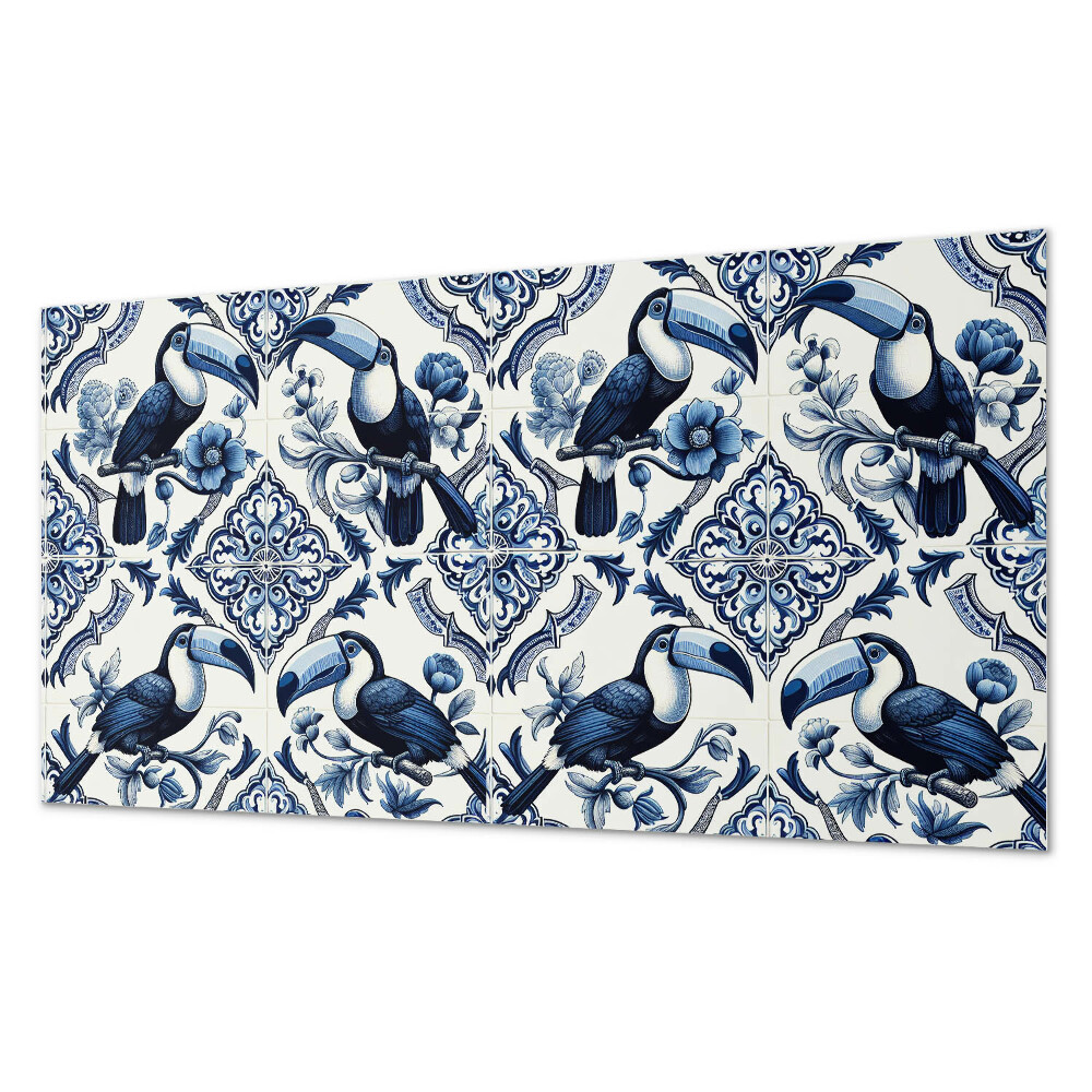 Obkladový panel Tukan na dekorativních dlaždicích