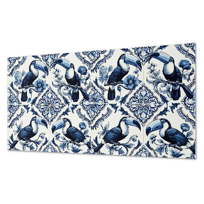 Obkladový panel Tukan na dekorativních dlaždicích