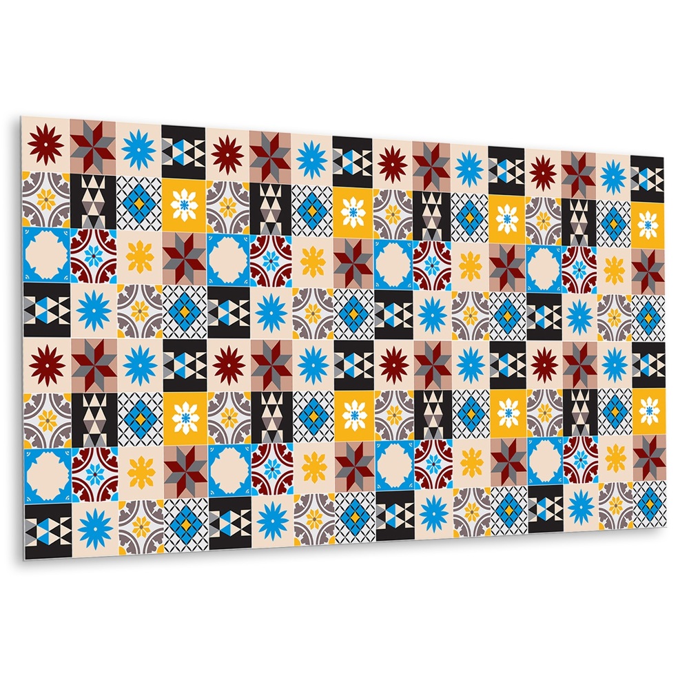 Obkladový panel na zeď Geometrický vzor v barvách