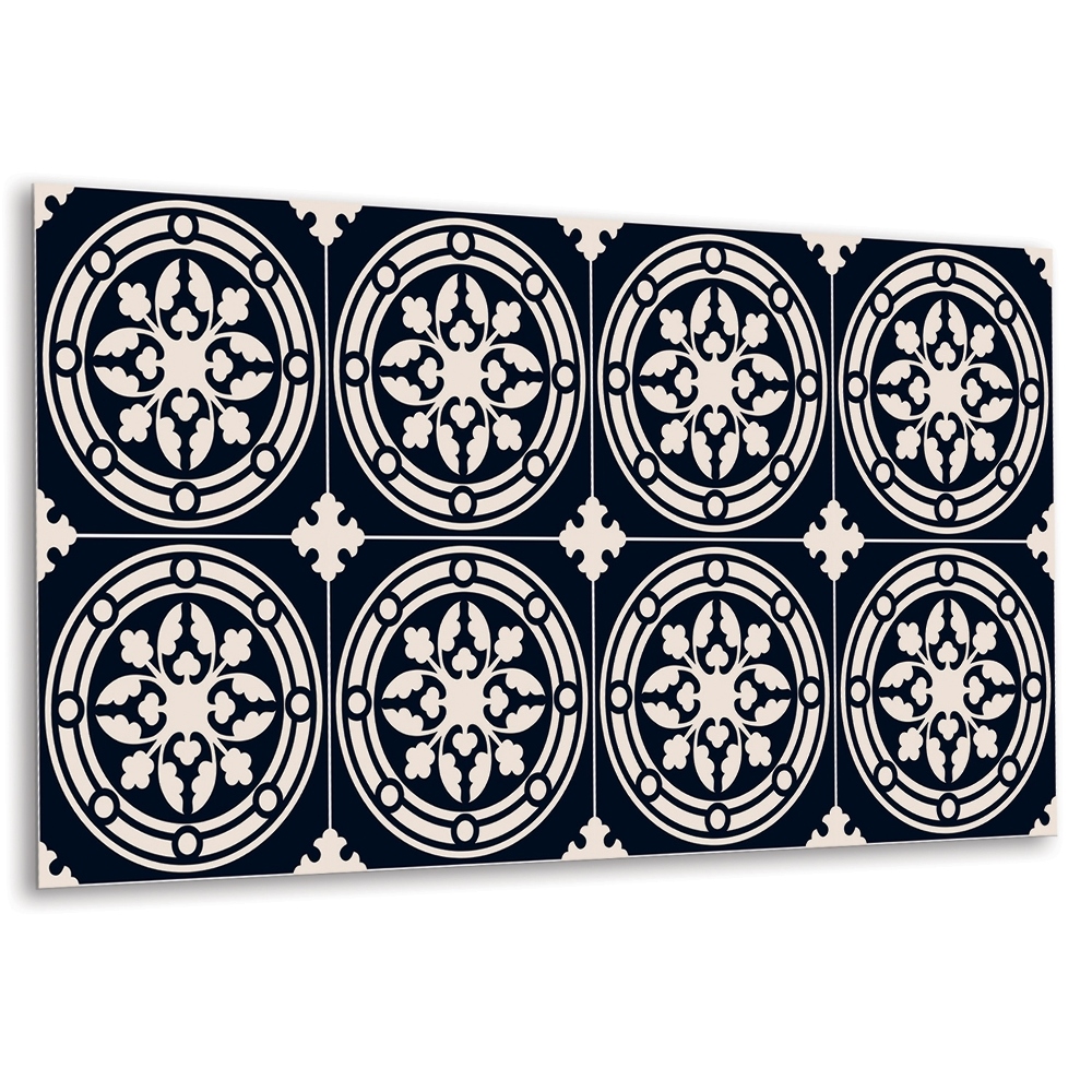 Panel na zeď Vzor s rostlinným motivem v kruhu