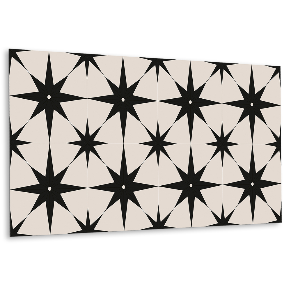 Vinylový nástěnný panel Černá hvězda na béžovém pozadí