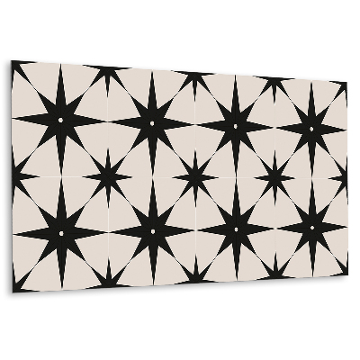 Vinylový nástěnný panel Černá hvězda na béžovém pozadí