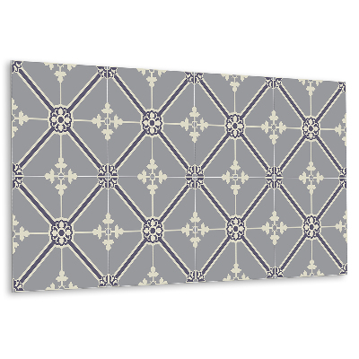 Obkladový panel pvc Květinový vzor na šedém pozadí